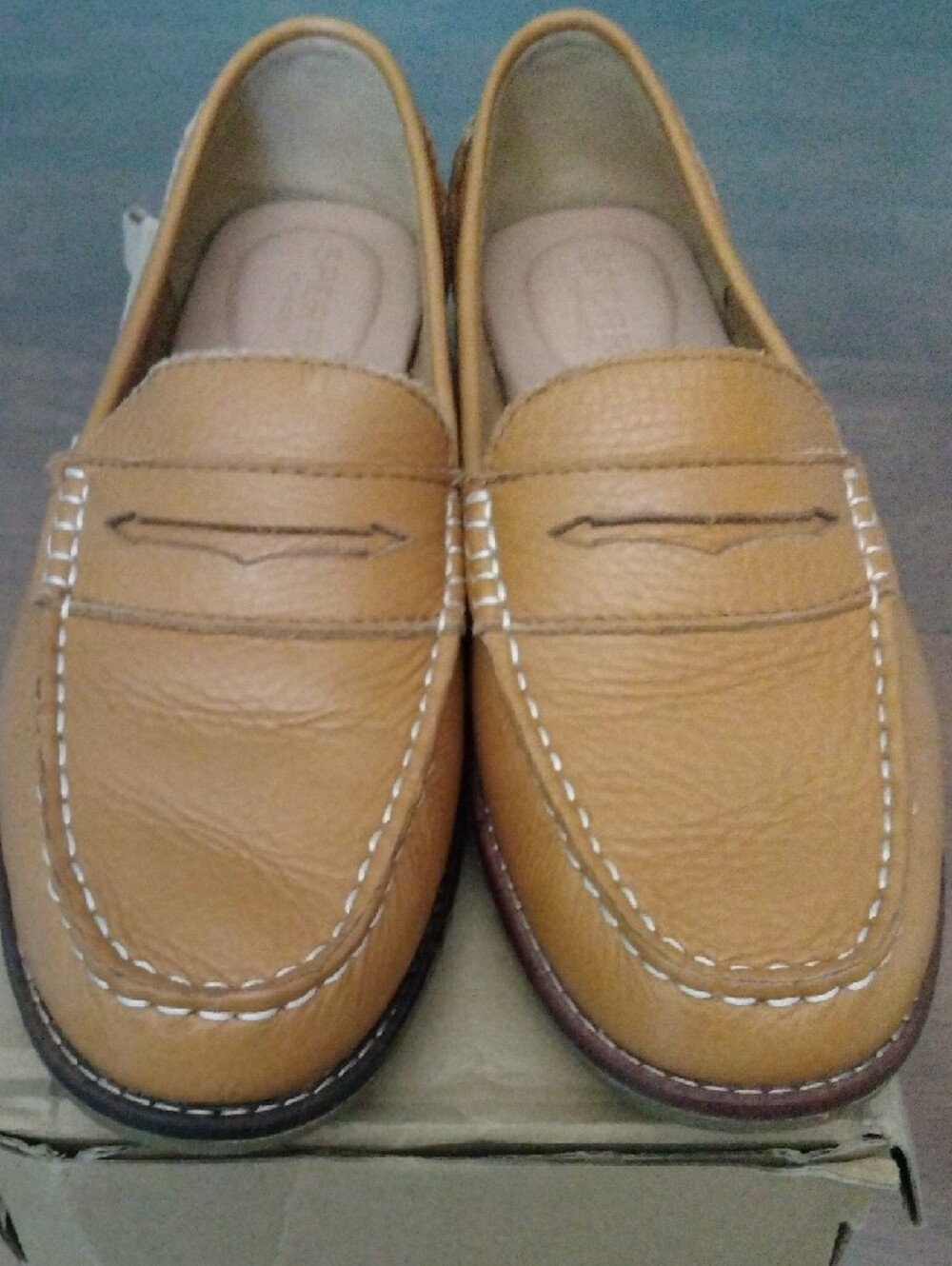 Sperry Seaport Penny Core Tan Leather Loafers